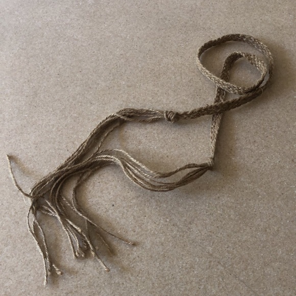 Vintage Y2K Braided Jute Boho Belt-Hippie chic - Picture 14 of 16